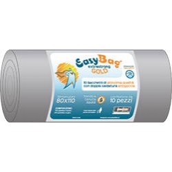 SACCHI NU 80x110cm EASY BAG NERO C/LACCETTI 800gr 10PZ
