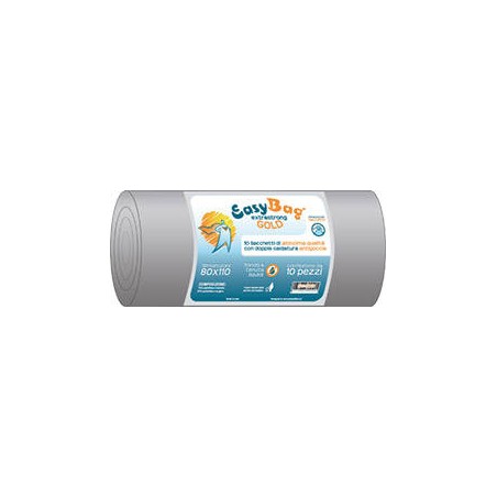 SACCHI NU 80x110cm EASY BAG NERO C/LACCETTI 800gr 10PZ