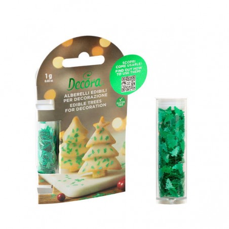 DECORAZIONI ALBERELLI DI NATALE EDIBILI 1gr