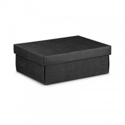 SCATOLA EASY F/COPERCHIO 30x23x11cm SETA NERO