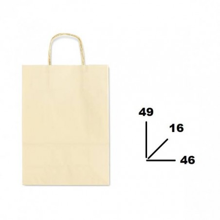BORSA CARTA COLOR MIS.46+16x49cm AVORIO 802