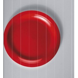 PIATTO PIANO PP ø22cm ROSSO 25pz