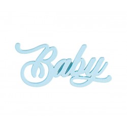 SCRITTA BABY CELESTE 5,5x2,6cm 12pz