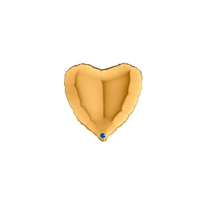 PALLONE MYLAR CUORE 18 45cm ORO