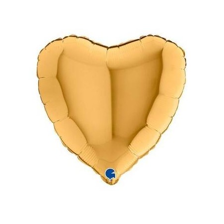 PALLONE MYLAR CUORE 18 45cm ORO