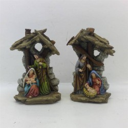 NATIVITà WOOD COLORFUL 10,2x6,3x15,4cm ASS.