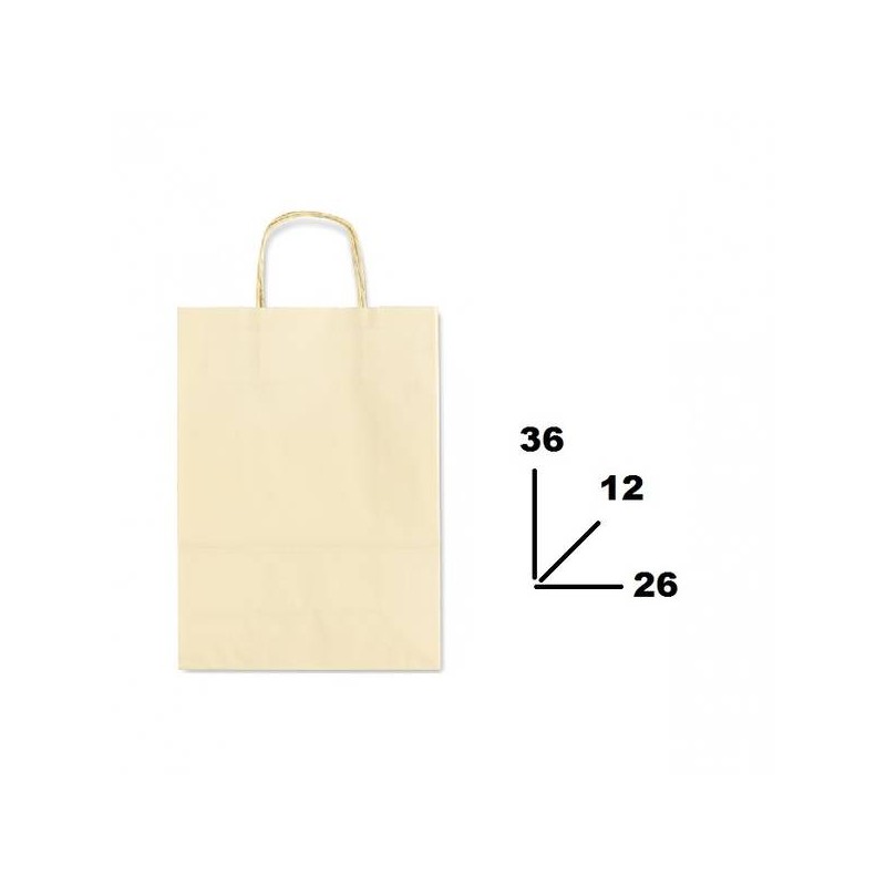 BORSA CARTA COLOR MIS.26+12x36cm BEIGE 802