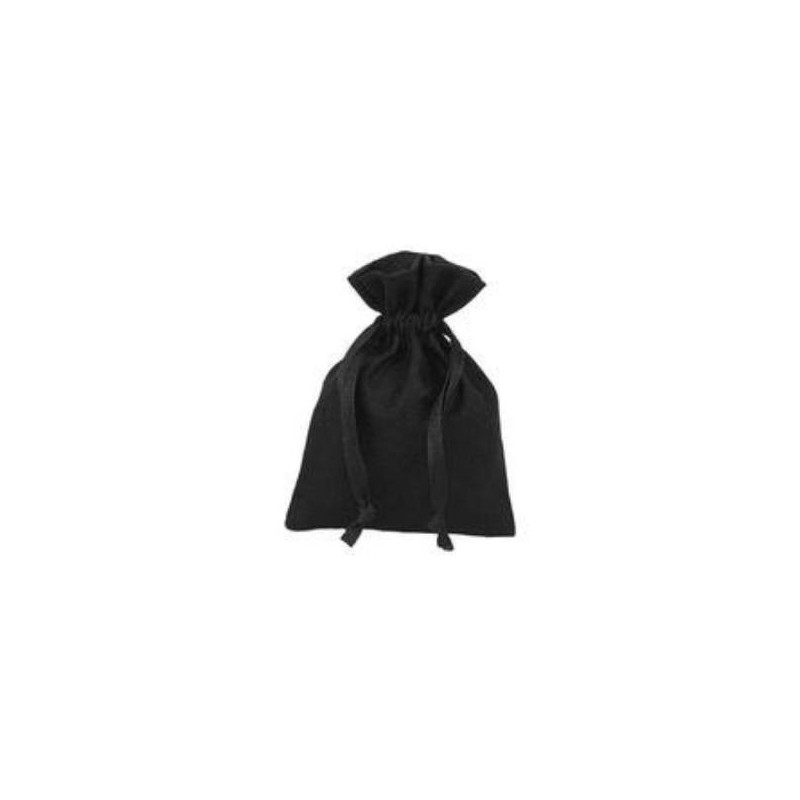 SACCHETTO  COTONE 9X12cm BLACK 10pz