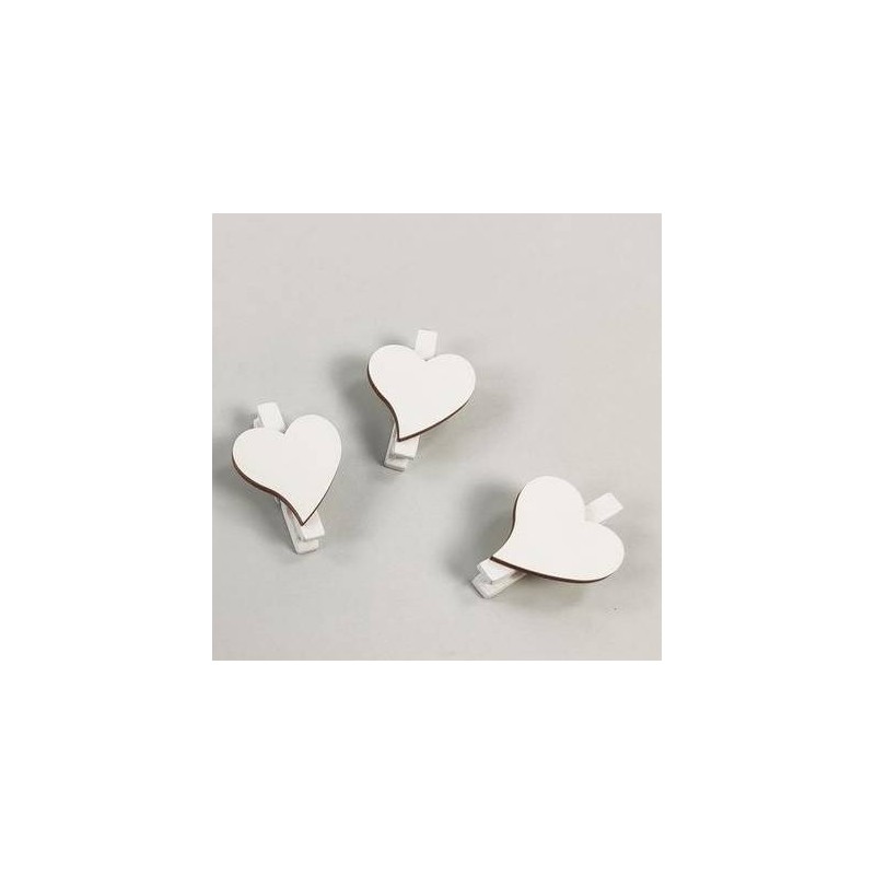 CUORE BIANCO LEGNO C/MOLLETTA BOX 24pz
