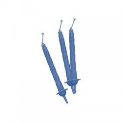 CANDELINE C/SUPPORTO 12pz 8cm CELESTE