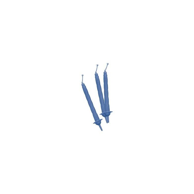 CANDELINE C/SUPPORTO 12pz 8cm CELESTE