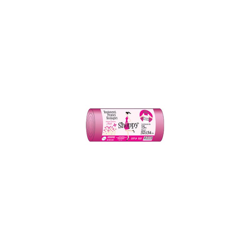 SACCHI NU SHOPPY C/MANIGLIE 52x70cm (52x54cm) PROFUMATI 15pz PROFUMO DI FIORI