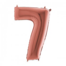 PALLONE NUMERO 7 MYLAR 102cm 40 ROSE GOLD