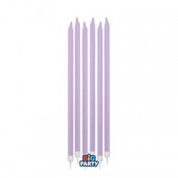 CANDELINE STELO MATITA 15cm LILLA 12pz