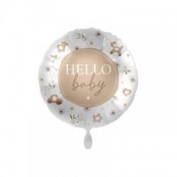 PALLONE MYLAR TONDO 17 45cm HELLO BABY