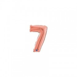 PALLONE NUMERO 7 MYLAR 66cm 26 ROSE GOLD