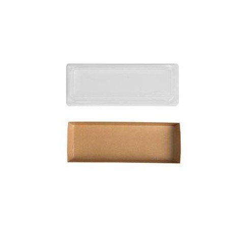 SUSHI BOX IN BAMBOO PAPER+PE 21,5x7x2,5cm 50pz