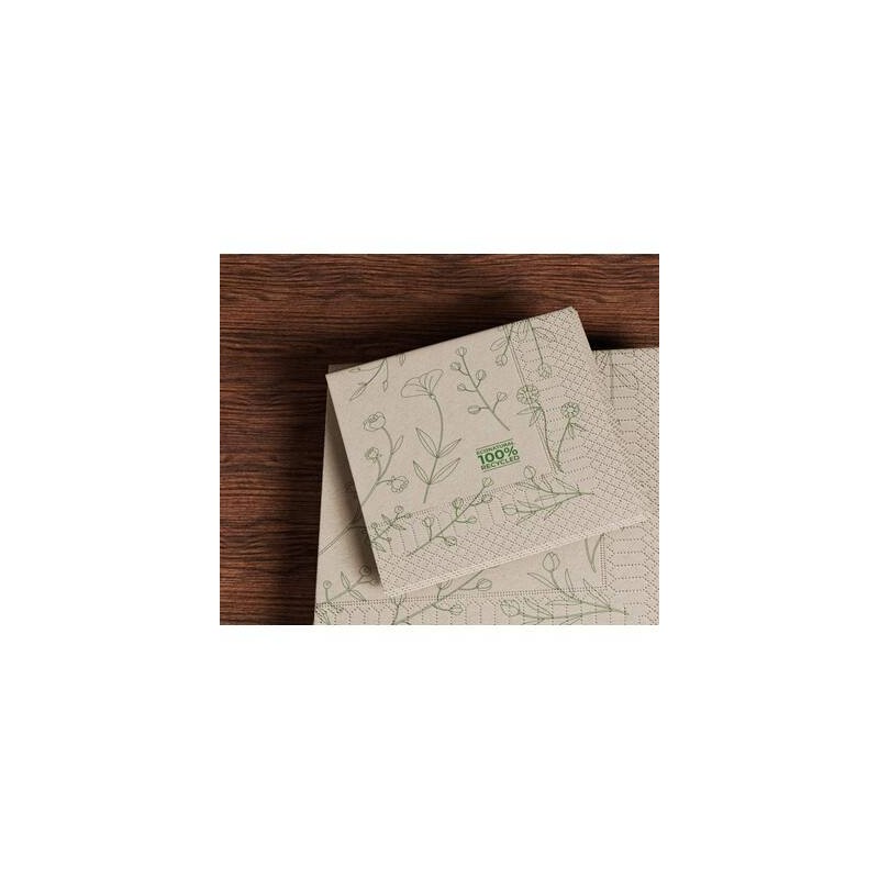 TOVAGLIOLI 24x24 FLORA NATURAL 2V 100pz