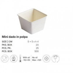 CIOTOLA MINI DADO IN POLPA 5x5x4cm 25pz
