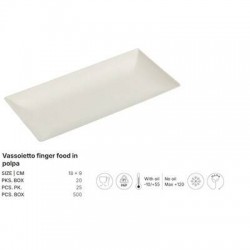 VASSOIO RETTANGOLARE 18x9cm IN POLPA 25pz