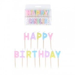 CANDELE HAPPY BIRTHDAY PASTELLO