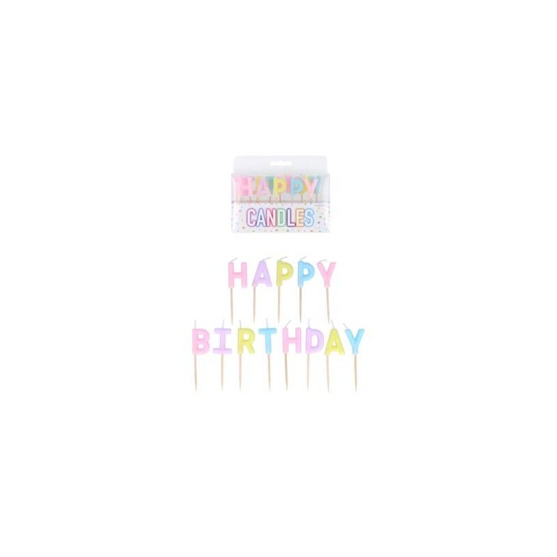 CANDELE HAPPY BIRTHDAY PASTELLO