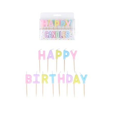 CANDELE HAPPY BIRTHDAY PASTELLO
