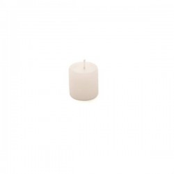 MOCCOLO TONDO CERA BIANCO 3,5x4cm RUSTICO