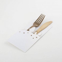 PORTA POSATE ALBERO BIANCO PERLATO 4pz