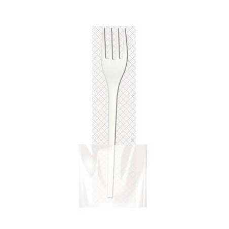 FORCHETTA CPLA IMBUSTATA + TOVAGLIOLO 16,5cm 100pz