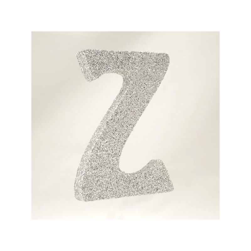 LETTERA POLISTIROLO GLITTER ARGENTO mm120x90 Z