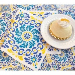 TOVAGLIA AIRLAID 100x100 BLU AMALFI 25pz