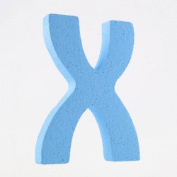 LETTERA POLISTIROLO PASTELLO mm120x90 X CELESTE