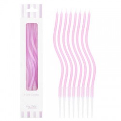 CANDELINE STELO CURLY 12,5cm MALVA 8pz