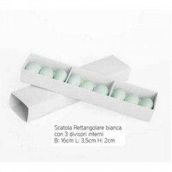 SCATOLA FIAMMIFERO GRANDE 3 DIVISORI 17x3,5x2cm BIANCA 10pz