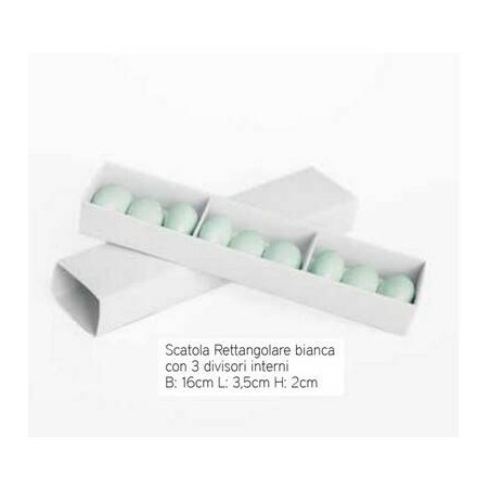 SCATOLA FIAMMIFERO GRANDE 3 DIVISORI 17x3,5x2cm BIANCA 10pz