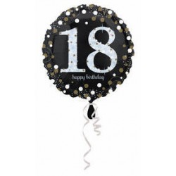 PALLONE MYLAR 18 ANNI SPARKLING BIRTHDAY 45cm