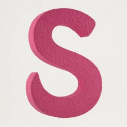 LETTERA POLISTIROLO PASTELLO mm120x90 S FUCSIA
