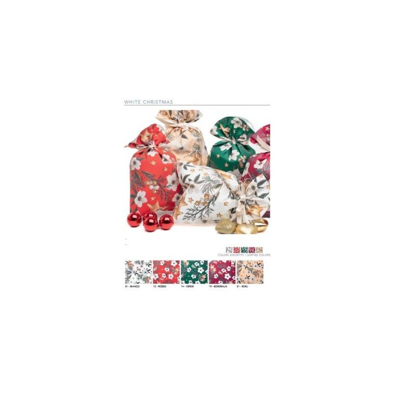 BUSTE REGALO P.P.L. 20x35cm WHITE CHRISTMAS ASS.TO 100PZ