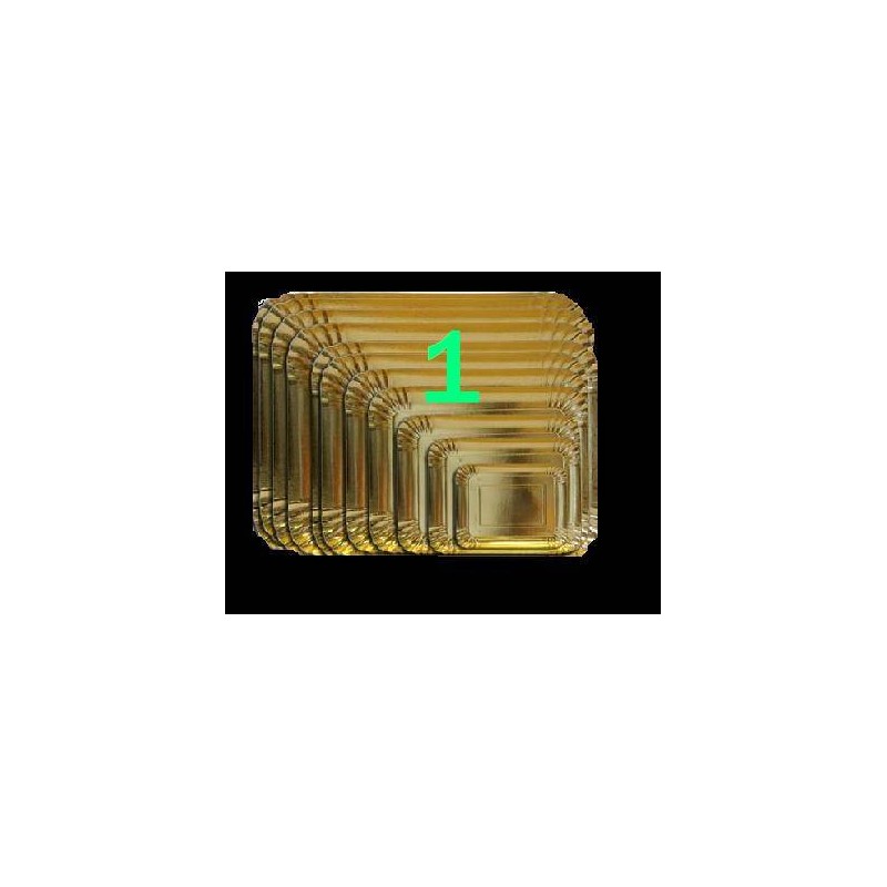 VASSOIO CARTONE ORO N°1 16x12 6 PEZZI