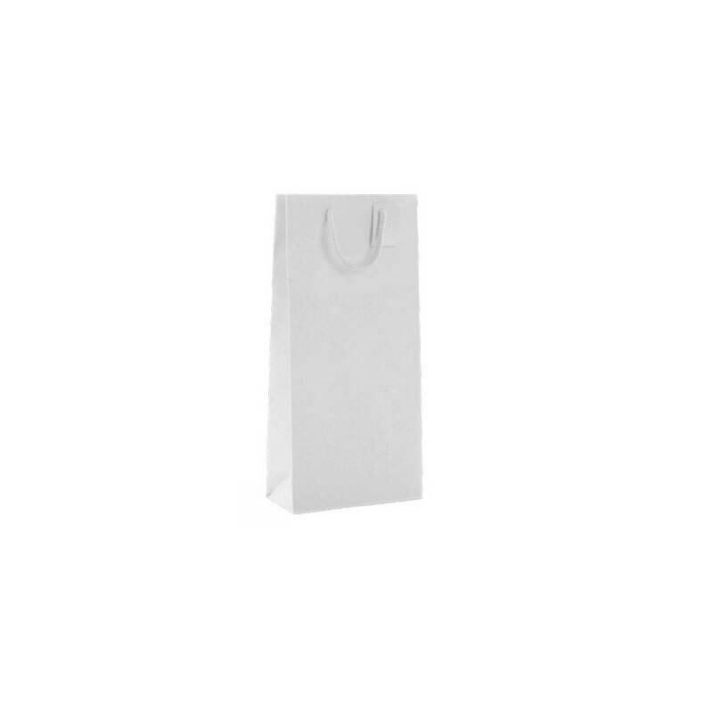 SHOPPER 2 BOTTIGLIE KRAFT BIANCO 17,5+9x39cm