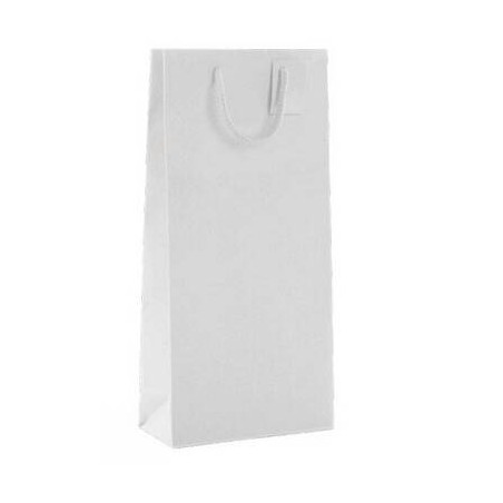 SHOPPER 2 BOTTIGLIE KRAFT BIANCO 17,5+9x39cm