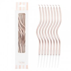 CANDELINE STELO CURLY 12,5cm ROSE GOLD 8pz