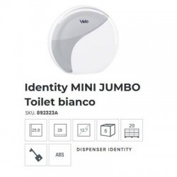 DISPENSER IGIENICA MINI JUMBO IDENTITY BIANCO 892323A VELO