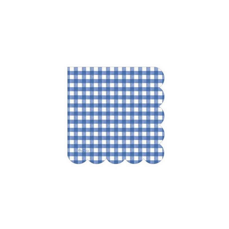 TOVAGLIOLI 33x33 VICHY BLU SMERLO 16pz