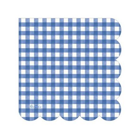 TOVAGLIOLI 33x33 VICHY BLU SMERLO 16pz