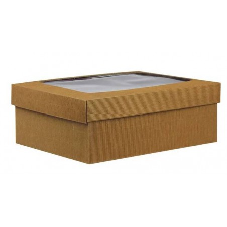 SCATOLA F/COPERCHIO LINEA 1000 38,5x30x14cm ONDA AVANA C/FIN PORT. 6kg