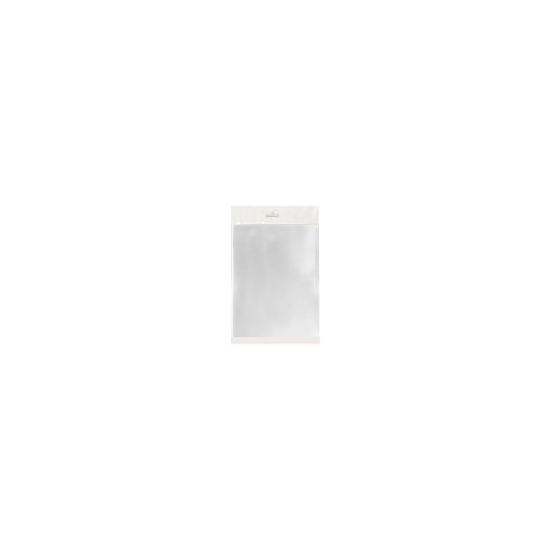 BUSTE CRYSTAL EUROFORO C/PAT. ADESIVA 9,5x15+3+3cm 50pz