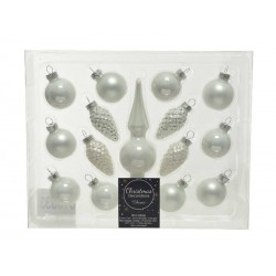 SOGGETTI VETRO DA APPENDERE ASS.TI 15pz ARGENTO