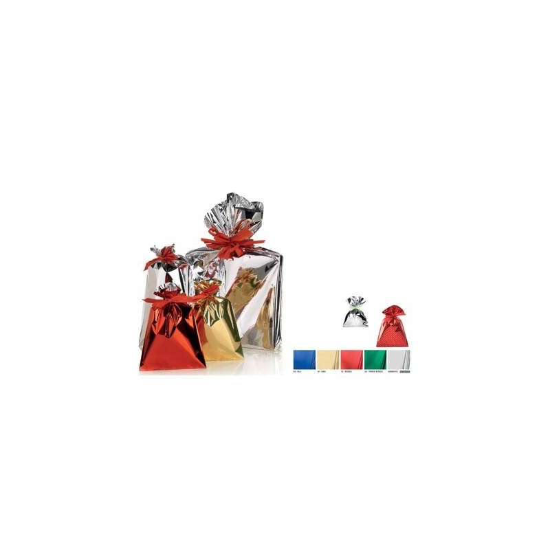 BUSTE REGALO P.P.L. 8x15 ARGENTO  METAL 50PZ